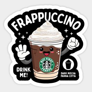 Dark Mocha Panna Cotta Blended Beverage for Coffee lovers Sticker